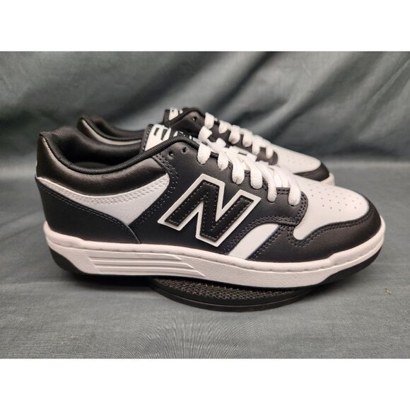 New Balance Boys 480 Sneakers GSB480BW Leather Black White Size 5.5 NEW NO BOX! - Picture 9 of 11